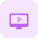 Play web video online on desktop computer icon