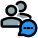Multiple user chat messenger application function layout icon