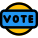 Voting badge for a right candidate in upcoming state election icon