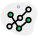 Line diagram with multiple data point isolated on white background icon