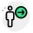 Employee with a right direction arrow indication icon
