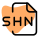 SHN file format used for compressing audio data icon