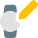 Edit smartwatch setting with pencil logotype layout icon