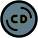 Compact disc for music and audio files icon