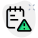 Corrupted notes or file in digital computer format icon