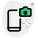 Cell phone with in-built camera setup logotype icon