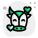 esterno-mucca-felice-con-cuori-girevoli-emoji-animale-verde-tal-revivo icon