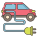 iconos-planos-de-color-lineal-servicio-de-automóvil-eléctrico-externo icon