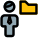 Businessman sharing a single folder on an online server icon