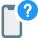 Mobile phone with question mark symbol for help icon