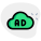 Ads supported on cloud space drive storage icon