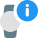 Smartwatch info with i button isolated on white background icon