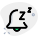 Snooze notifications on your devices, mute function on phone. icon