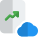 Cloud server line graph details on an online portal icon