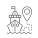 externe-Ship-Tracking-marine-exploration-linéaire-contours-icônes-papa-vecteur icon