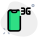 Modern smartphone with third generation network connectivity icon