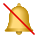슬래시가 있는 벨 icon