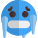 Cold shivring face expression of winter emoji icon