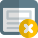 Remove content from the web browser with cross sign icon
