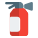 Fire extinguisher used in emergency to put off fire icon