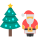 Santa and Christmas tree icon