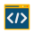внешний-язык-кодирования-компьютерного программирования-флатиконы-плоские-плоские-значки icon