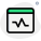 Internet browsers with a online patient heart Rhythm isolated on a white background icon