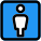 Man toilet avatar as an indication for males icon