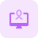 Connecting to a patient of Cancer through the computer icon