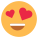 heart eyes emoji icon