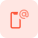 Email function with at sign symbol in smarphone icon