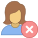 Remove User Female icon