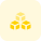 Stack of cubic material isolated on a white background icon