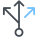 frecce ramificate icon