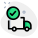 Shipping items loaded and checked with tick mark icon