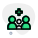 Family medicine system with plus logotype layout icon