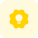 Lighting bulb on a flower isolated on a white background icon