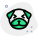 Pug dog grinning and squint at same time icon