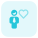 Favorite business to work on with a heart logotype icon