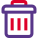 Trash can with lid for recycle garbage icon