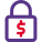 Secure online payment ssl protection, money security icon