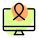 Connecting to a patient of Cancer through the computer icon