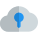 Bit locker with cloud bridge isolated on white background icon