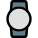 Round dial digital smartwatch isolated on white background icon