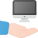 Hand Holding Monitor icon