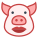 Cochon avec rouge à lèvres icon