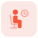 Waiting room for the flight to be departed at a specific time icon
