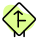 Side road to front joining the intersection icon