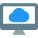 Cloud computing support with desktop version application icon