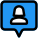 Businesswoman chat messenger application function layout icon